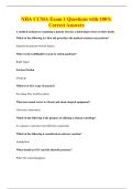 NHA CCMA Exam 1 Questions with 100&percnt;&NewLine;Correct Answers