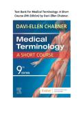 Medical Terminology A Short Course 8th Edition Test Bank &vert; Chabner Exam Review&NewLine;&NewLine;