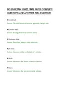 BIO 253 EXAM 1 2026 FINAL PAPER COMPLETE&NewLine;QUESTIONS AND ANSWERS FULL SOLUTION
