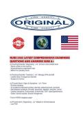 NURS 5463 LATEST COMPREHENSIVE EXAMINERS QUESTIONS AND ANSWERS SURE
