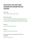 BIO 253 EXAM 1 2026 VIEW AHEAD&NewLine;QUESTIONS AND ANSWERS PRACTICE&NewLine;SOLUTION&NewLine;