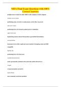 NIFA Final Exam Questions with 100&percnt;&NewLine;Correct Answers