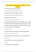 NIFA RNFA Questions with 100&percnt; Correct&NewLine;Answers