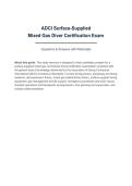 ADCI Surface-Supplied Mixed Gas Diver Certification Exam&NewLine;Questions & Answers with Rationales