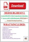 MED SURG HESI V1 -V3 Questions and Answers &lpar;2026&sol;2027&rpar; &vert; Verified Answers with Detailed Rationales &vert; HESI Medical-Surgical Nursing Exam Study Guide &vert; Latest Review