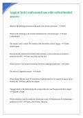 Surgical Tech Certification Exam with verified detailed answers
