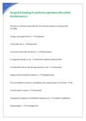 Surgical Technology Exam Review questions with verified detailed answers