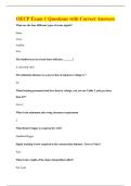 OECP Exam 1 Questions with Correct Answers