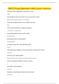 OECP Exam Questions with Correct Answers