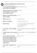 Hootsuite Social Marketing Certification Exam 2025 &sol; Score 100&percnt; &sol; New Version &sol; Study Guide & Practice Test Bank&NewLine;&NewLine;