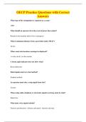 OECP Practice Questions with Correct&NewLine;Answers