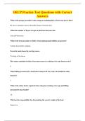 OECP Practice Test Questions with Correct&NewLine;Answers