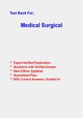 Test Bank for Medical-Surgical Nursing &vert; Questions & Answers &vert; Complete Practice Test &vert; 2026&ndash;2027 Study Guide
