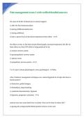 Pain management exam 1 with verified detailed answers