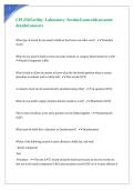 CPL250 Facility - Laboratory -Section Exam with accurate detailed answers