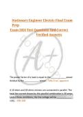  Stationary Engineer Electric Final Exam Prep&colon; Comprehensive Practice Questions and Verified Answers