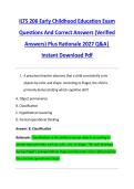 ILTS 206 Early Childhood Education Exam &NewLine;Questions And Correct Answers &lpar;Verified &NewLine;Answers&rpar; Plus Rationale 2027 Q&A&vert; &NewLine;Instant Download Pdf 