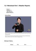 SGNL 2301 12&period;1 Worksheet Part 2&colon; City Weather Report &vert; Complete Questions and Correct Answers &vert; 20&sol;20 Score &vert; ASL III 2026&period;&NewLine;