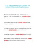 FiCEP Exam Newest 2026&sol;2027 Questions and &NewLine;Correct Detailed Answers Already Graded A&plus; 
