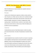 PRITE Test Questions with 100&percnt; Correct&NewLine;Answers
