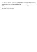 NUR 202 EXAM REVIEW QUESTIONS &vert; COMPREHENSIVE STUDY GUIDE&comma; NCLEX-STYLE PRACTICE QUESTIONS AND ANSWERS 2026&sol;2027
