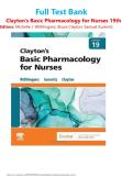 Test Bank For Clayton&rsquo;s Basic Pharmacology for Nurses 19th Edition By Michelle J&period; Willihnganz  &vert; All Chapters 1-48 &vert; Complete Edition 