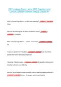 ITEC makeup Exam Latest 2026 Questions and &NewLine;Correct Detailed Answers Already Graded A&plus;