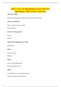 QAC Laws & Regulations Exam Review&NewLine;Questions with Correct Answers