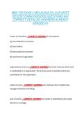 MBA 705 EXAM 4 MCLAUGHLIN LSUS MOST &NewLine;RECENT EXAM 2026&sol;2026 QUESTIONS and &NewLine;CORRECT DETAILED ANSWERS ALREADY &NewLine;GRADED A&plus; 