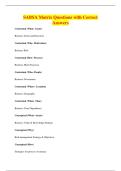SABSA Matrix Questions with Correct&NewLine;Answers