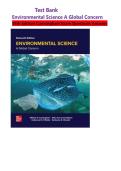 TEST BANK Environmental Science A Global Concern 16th Edition by William P&period; Cunningham & Mary Ann Cunningham &vert; All Chapters &vert; Newest Edition 2026