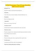 TCEQ Wastewater Class D Exam Questions&NewLine;with Correct Answers
