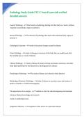 Pathology Study Guide FTCC State Exam with verified detailed answers