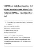 OLERE Study Guide Exam Questions And &NewLine;Correct Answers &lpar;Verified Answers&rpar; Plus &NewLine;Rationale 2027 Q&A&vert; Instant Download &NewLine;Pdf 