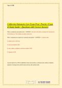 California Optometry Law Exam Prep &vert; Latest & Newest Update &vert; Comprehensive Study Guide&comma; Practice Exam Questions&comma; Verified Correct Answers&comma; Detailed Rationales