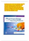 PHARMACOLOGY AND THE NURSING PROCESS 10TH EDITION BY LILLEY RAINFORTH AND SNYDER COMPREHENSIVE CHAPTER BY CHAPTER PRACTICE QUESTION BANK WITH DETAILED ANSWER EXPLANATIONS REVIEW RATIONALES COMPLETE STUDY GUIDE 2026 2027 EDITION GRADED A PLUS