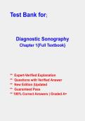 Textbook of Diagnostic Sonography Chapter 1 Test Bank Questions & Answers &vert; Verified Answers &vert; 2026-2027 PDF