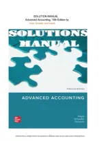 Solution Manual for Advanced Accounting&comma; 15th Edition by Hoyle&comma; Schaefer&comma; and Doupnik 