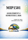 MIP1501 Assignment 4 Semester 2 2026 &lpar;769551&rpar;