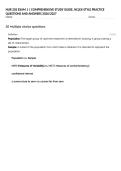 NUR 202 EXAM 1 &vert; COMPREHENSIVE STUDY GUIDE&comma; NCLEX-STYLE PRACTICE QUESTIONS AND ANSWERS 2026&sol;2027