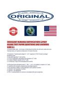 ONCOLOGY NURSING CERTIFICATION LATEST EXAMS TEST PAPER QUESTIONS AND ANSWERS