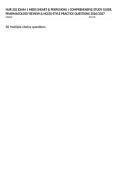 NUR 202 EXAM 1 MEDS &lpar;HEART & PERFUSION&rpar; &vert; COMPREHENSIVE STUDY GUIDE&comma; PHARMACOLOGY REVIEW & NCLEX-STYLE PRACTICE QUESTIONS 2026&sol;2027