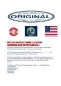 MKT 201 UPDATED EXAMS TEST PAPER QUESTIONS AND ANSWERS SURE 