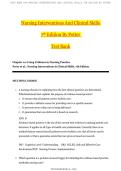 TEST BANK FOR NURSING INTERVENTIONS & CLINICAL SKILLS&comma; 7TH EDITION BY ANNE GRIFFIN PERRY&comma; PATRICIA A&period; POTTER & WENDY OSTENDORF &vert;ALL CHAPTERS &vert; QUESTIONS & 100&percnt; VERIFIED ANSWERS AND RATIONALES 