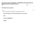 NUR 202 EXAM 2 &lpar;ACTIVITY AND MOBILITY&rpar; &vert; COMPREHENSIVE STUDY GUIDE&comma; NCLEX-STYLE PRACTICE QUESTIONS AND ANSWERS 2026&sol;2027