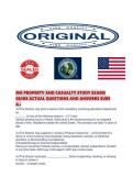 MO PROPERTY AND CASUALTY STUDY EXAMS GUIDE ACTUAL QUESTIONS AND ANSWERS SURE