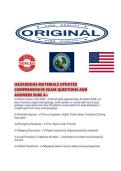 HAZARDOUS MATERIALS UPDATED COMPREHENSIVE EXAM QUESTIONS AND ANSWERS SURE A&period;pdf&NewLine;&NewLine;