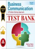 Test Bank for Business Communication&colon; A Problem-Solving Approach&comma; 2nd Edition &lpar;Lentz&comma; Rentz & Getchell&rpar; &vert; All Chapters 1&ndash;14 Covered&NewLine;