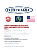 AIRMEN LEADERSHIP SCHOOL EVALUATION EXAMS UPDATED QUESTIONS AND ANSWERS SURE