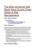 2026&sol;2027 S-Tier Elite Test Bank&colon; Cheer Nova Scotia & Cheer Canada Safety & Risk Management &lpar;18&plus; Q&A&rpar;